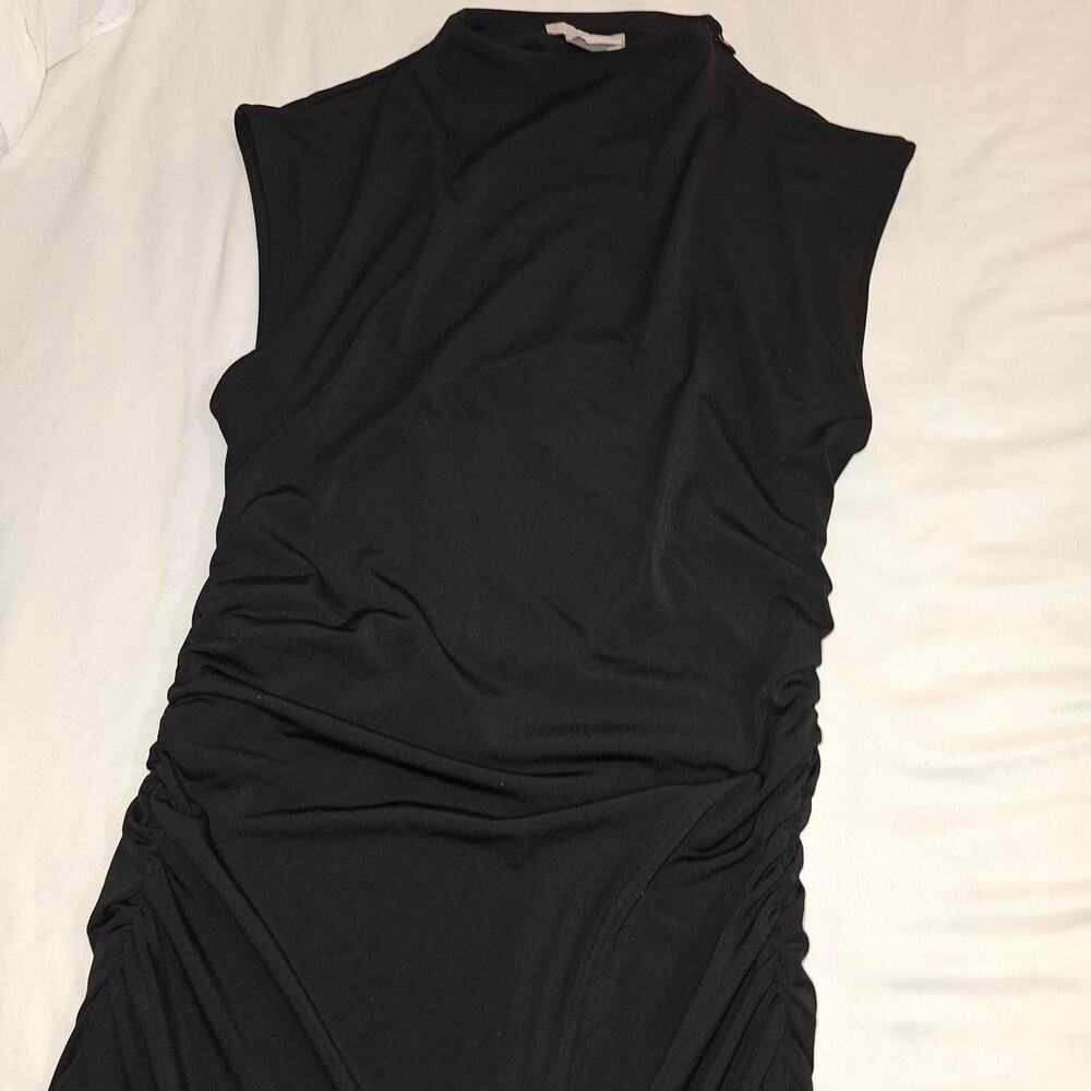 🖤 H&M Black Ruched Bodycon Mini Dress - Picture 4 of 5